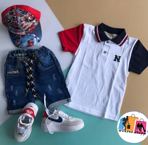 Conjunto De Bermuda Y Chemise Para Niño.