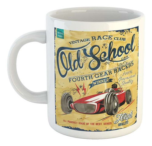 Taza Ceramica Vehiculos Old School Retro Vintage Race