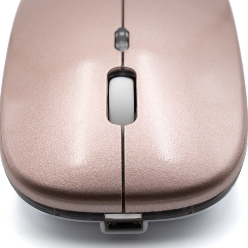 Mouse Dual Recargable Inalámbrico Bt Tecmaster Golden Rose