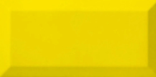 Disu Cerámica Biselada Amarillo Brillante Rectangular 10x20