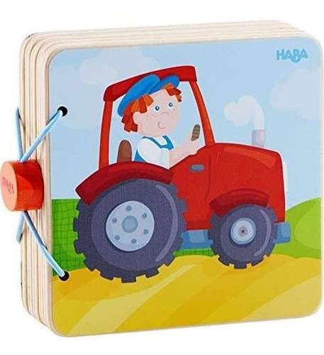 Tractor Libro Del Bebe De Madera Con Paginas De Giro Fa...