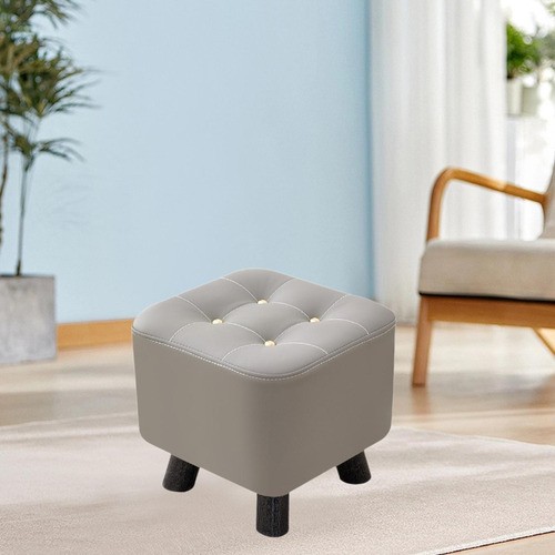 Reposapiés Compacto, Taburete De Relajación Otomano Gris
