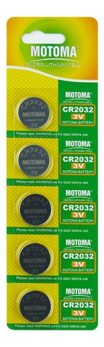 5 X Pilas Boton Cr2032 Motoma 2032 - 240mah San Martin 