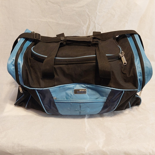 Bolso Playero/deportivo Kimera Negro Y Azul 54 L