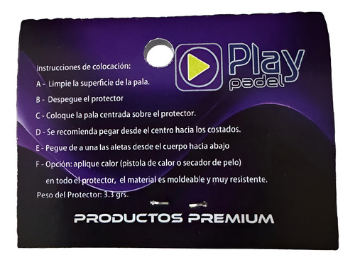 Protector Alto Transito Para Paleta De Padel Transparente