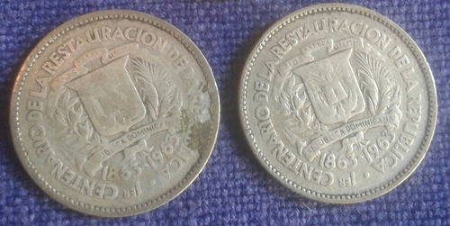 Moneda Republica Dominicana 10 Centavos Plata 1963