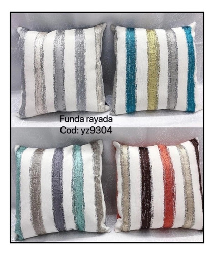 Fundas 45*45 Cm Importadas Pack 2 Bordadas Modelo Glace 