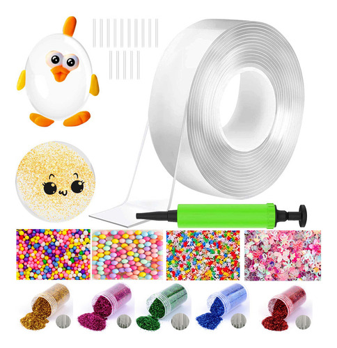 Kit De Manualidades Con Burbujas Elásticas Nano Tape, Globos