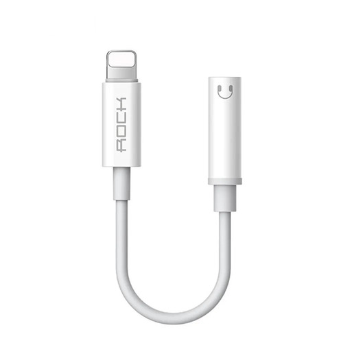 Adaptador Para Fone De Ouvido iPhone X Xs Xr 8 7 Fone P2 Lightning Rock Original