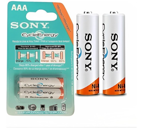 Baterías Recargables Aaa Sony Pack De 2 Pilas/ 4.300 1.2 V