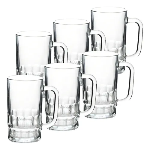 Jarra de cerveza y cerveza, vaso de vidrio de 360 ml, kit de restaurante, 6