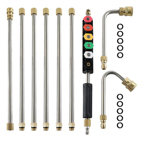 9pcs Lavadora A Presión Varita Extensión 10ft Lance Con