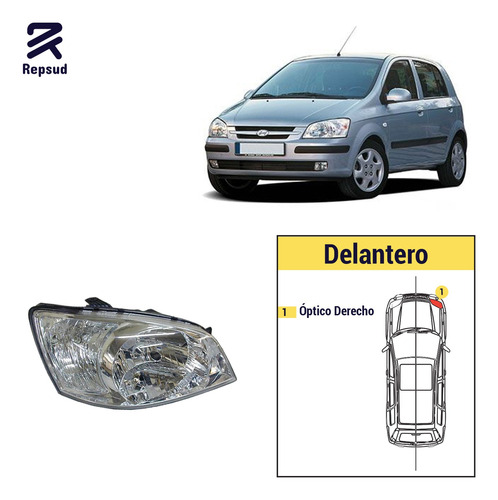 Optico Derecho Hyundai Getz 2002 2005