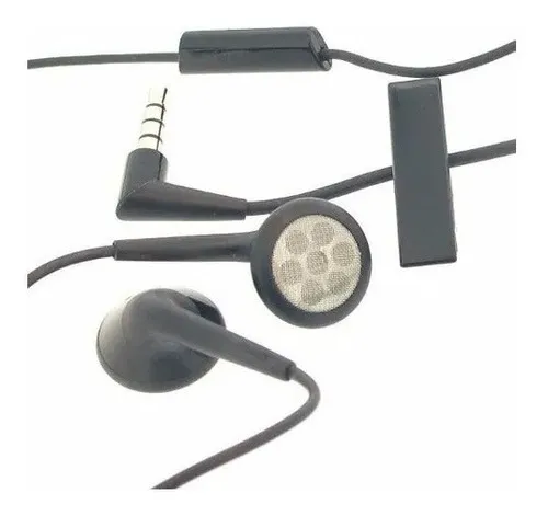 Auriculares Blackberry Manos Libres Ficha 3,5 Microfono Color Negro