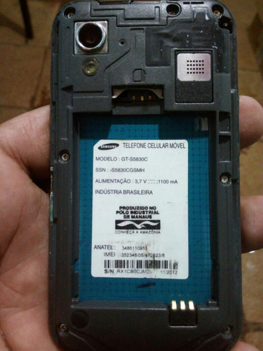 Samsung Galaxy Ace 5830c Touch Trincado Travado (descriçao)