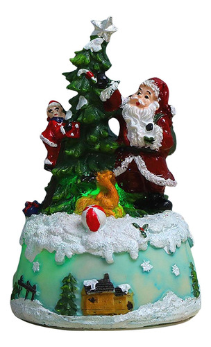 Bonita Estatua De Casa De Navidad, Resina, Adornos De