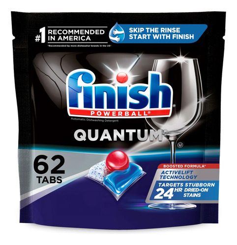 Finish - Quantum - 62ct - Detergente Para Lavavajillas - Pow