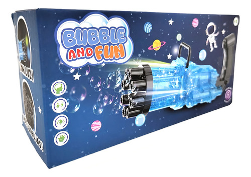 Burbujero Pistola Espacial Con Luz ELG 54624 Color Amarillo