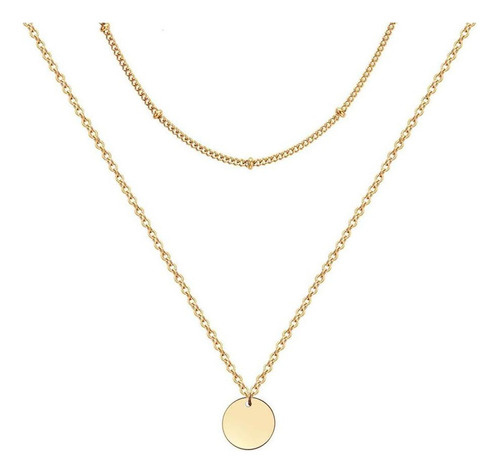 Para Hellowom Collar De Corazón En Capas Chapado En Oro De