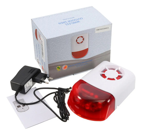 Kit Alarma Sirena Inalambrica Botón Pánico+control Y Bateria