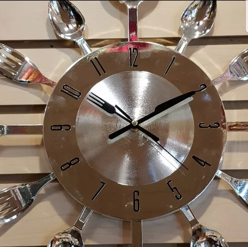 Reloj De Pared De Cubiertos Para Cocina Grande 43cm Diámetro