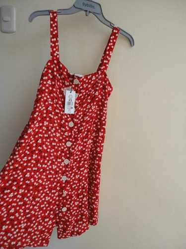 Imagen 3 de 7 de Vestido Rojo Tiras Talla Xs Alaniz Paris
