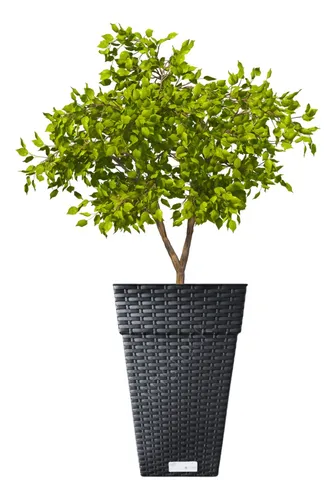 comprar Vaso Moderno Coluna Quadrado Rattan Para Flores Plantas 10l