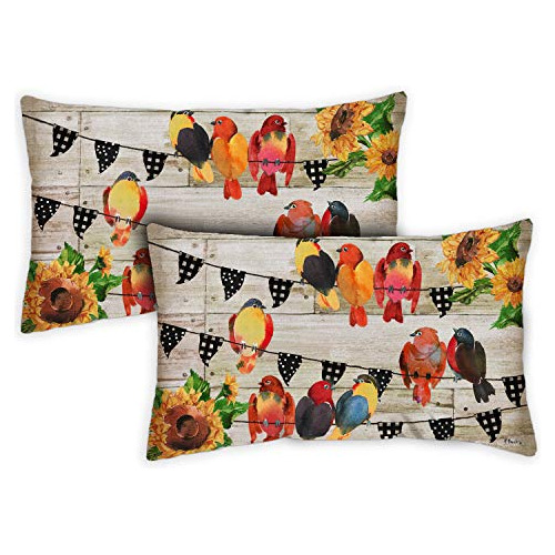 Funda De Almohada Interiores/exteriores De Pájaros De ...