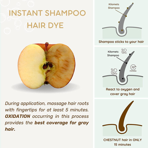 Kilomets Champú Para Tinte De Cabello Castaño 3 En 1 - Champ
