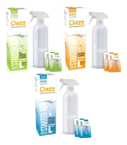 Dazz Kit De Inicio Para Toda La Casa (3 Botellas De Spray R.