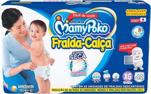 Fralda Mamypoko Fralda Calça Premium Seca Tamanho Xg 42