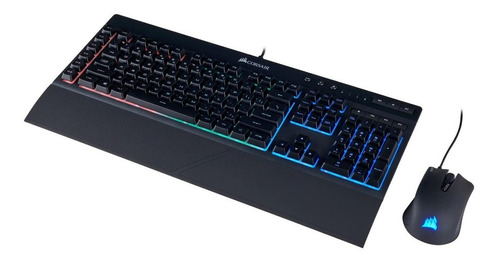 Kit Combo Gamer Corsair Teclado K55 Rgb Ingles Mouse Harpoon