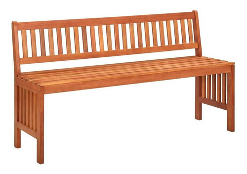 Banco De Jardín De 53.9 De Madera Maciza De Eucalipto