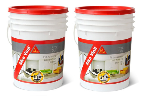 Sika Vinil Pintura Interior Sika Superlavable 20 + 20 Litros