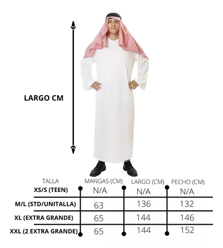 Disfraz de Jeque Arabe Adulto