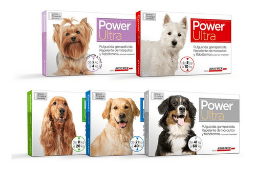 Pipetas Power Ultra Antipulgas Garrapatas Perro Peq 2 A 4kg