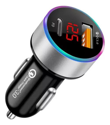 Usb Coche Quick Charge Qc3.0+pd Tipo C Adaptador De Carga Rá