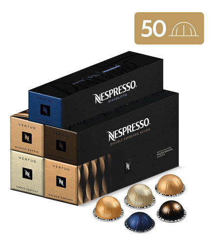 Cápsulas De Café Nespresso Vertuo Pack Barista Milky -50 Cáp