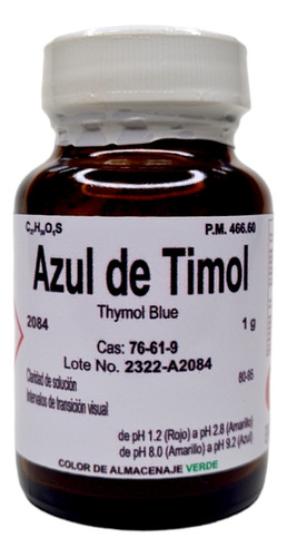 Azul De Timol 1 G Fagalab Colorante