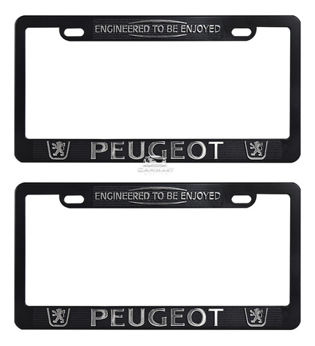 Par De Marcos Porta Placas Letra Cromada Universales Peug3ot