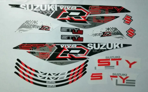 Kit Completo De Calcomanías Suzuki Viva R Style