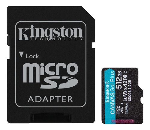 Tarjeta Microsd Kingston Canvas Go! Plus 512gb Adaptador Sd