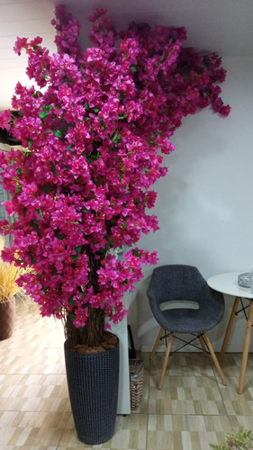 Arvore Com Flores Bougainvillea Artificial Decoração 2mt
