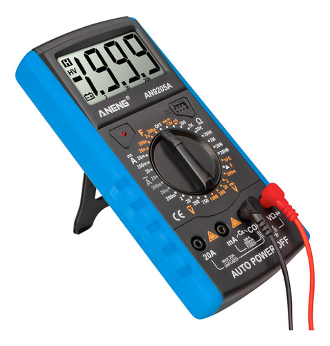 Multímetro Digital Dc Meter Ac Blue Aneng Tester Resistance