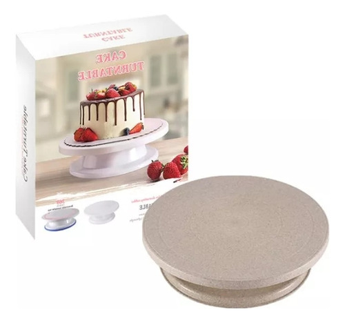 Juego De Decoración De Pasteles Platón Giratorio Para Tartas Color Trigo