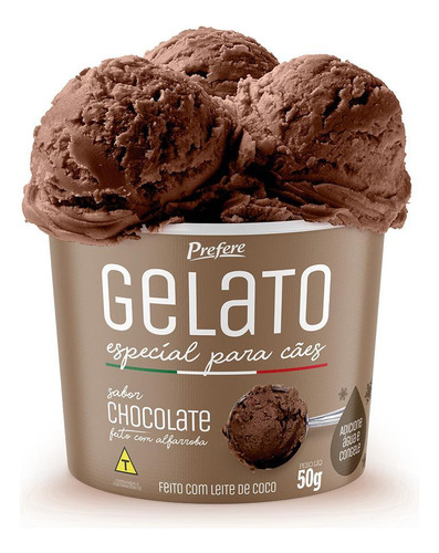 Gelato Para Cachorro - Chocolate - Sem Conservantes