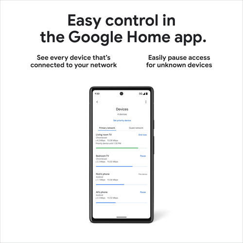 Google Nest Wifi Pro - Sistema De Wi-fi 6e Confiable Para