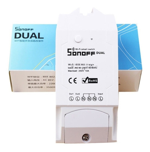 Interruptor Sonoff Dual Wifi, Control Desde App