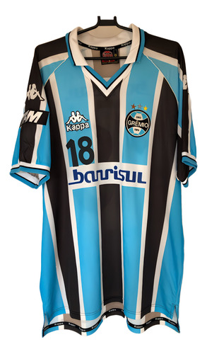 Camisa Grêmio Kappa 2001 Tam Na Manga, Numeração De Jogo #18