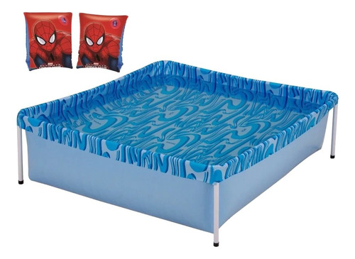 Kit Piscina Armação Infantil 400l + Boia De Braço Homem Aran